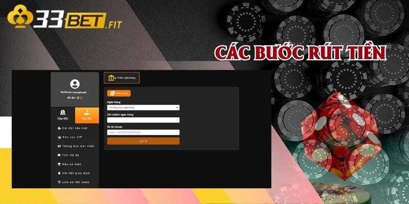 Các bước rút tiền