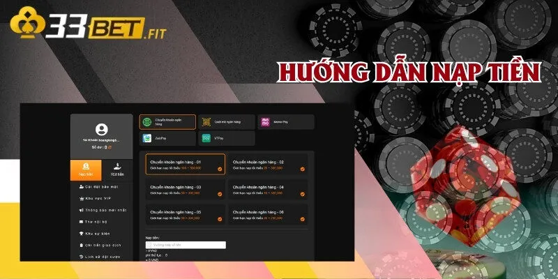 Hướng dẫn nạp tiền
